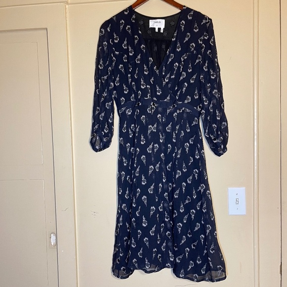 ba&sh Dresses & Skirts - ba&sh Navy Blue Patterned Dress